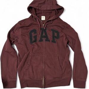 GAP Burgundy Hoodie with Black Gap Logo